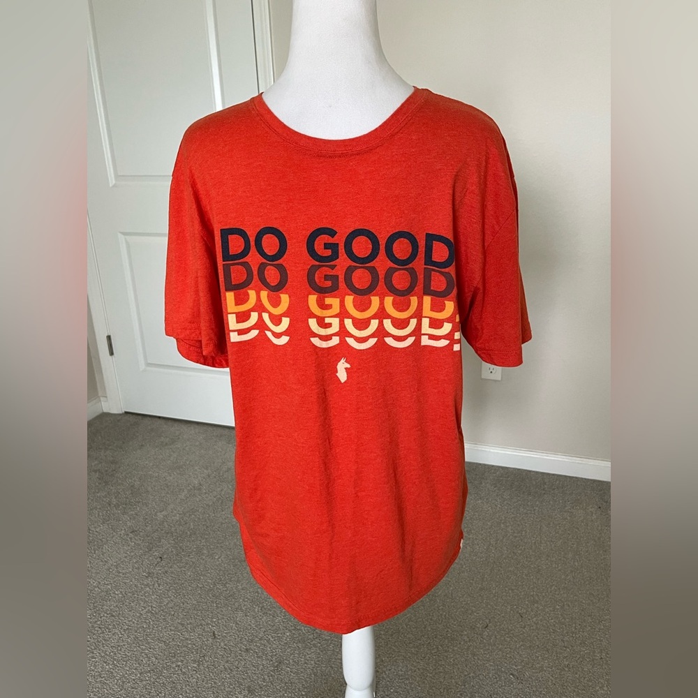 NWOT Cotopaxi Orange Do Good Mens T-shirt Size Large